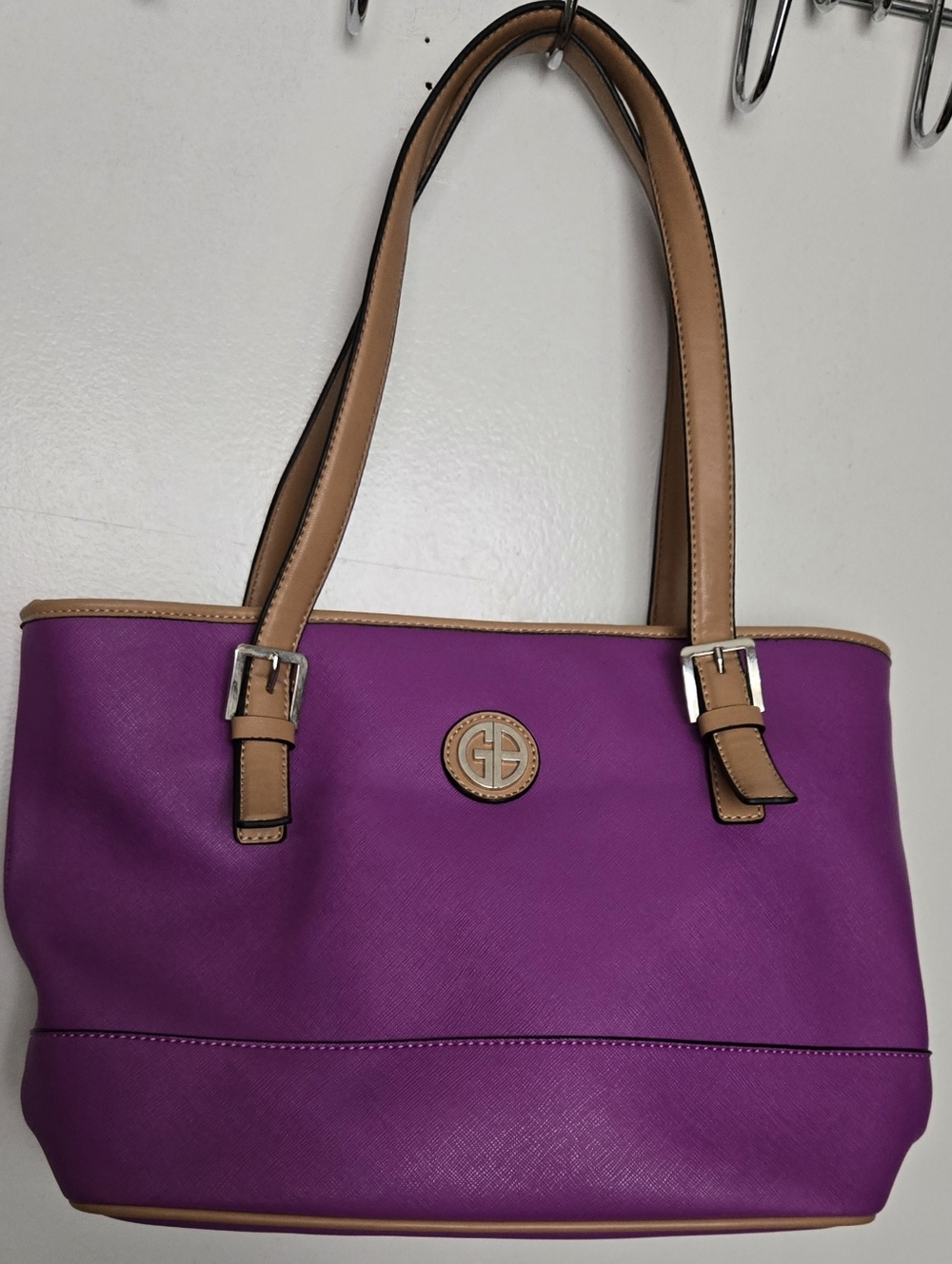 Pink and Tan Tote Bag - Picture 2 of 7